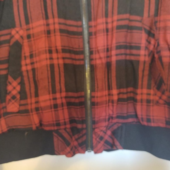 Red and Black Checker Bomber Jacket By "Sanctuary" - Picture 4 of 7
